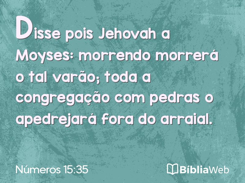 Números 15:35 em imagem para compartilhar