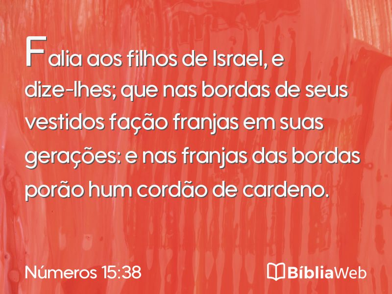 Números 15:38 em imagem para compartilhar