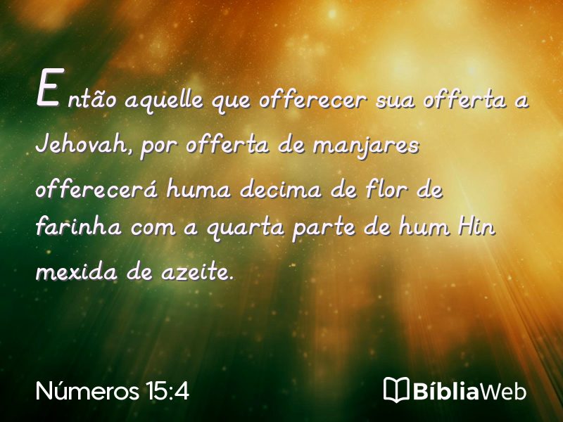 Números 15:4 em imagem para compartilhar
