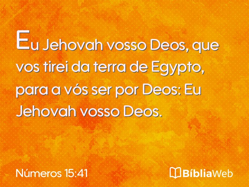 Números 15:41 em imagem para compartilhar