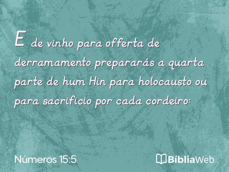Números 15:5 em imagem para compartilhar