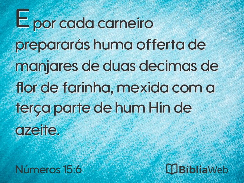 Números 15:6 em imagem para compartilhar