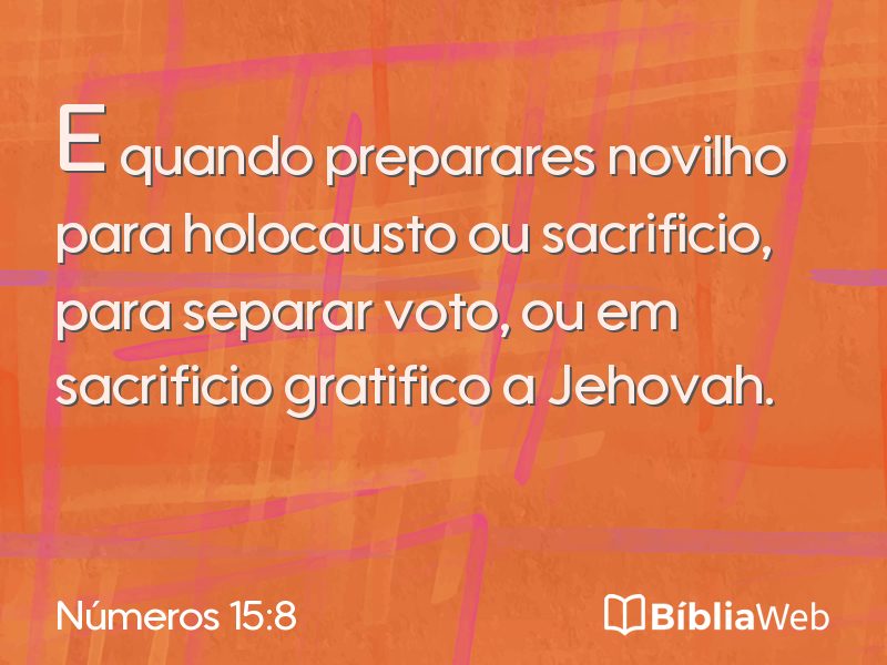 Números 15:8 em imagem para compartilhar