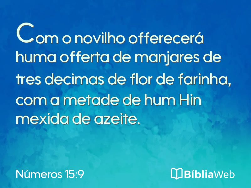 Números 15:9 em imagem para compartilhar