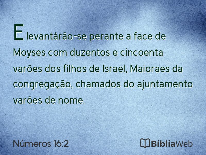 Números 16:2 em imagem para compartilhar