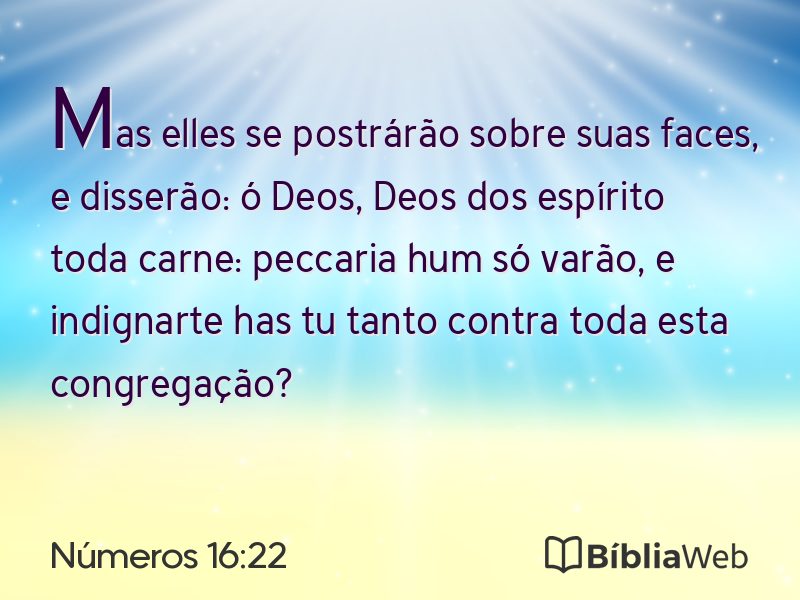 Números 16:22 em imagem para compartilhar