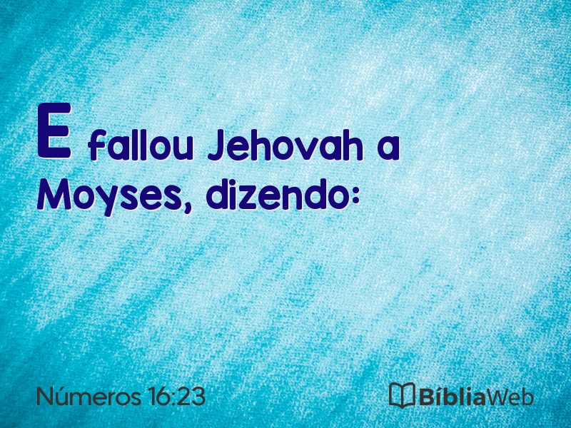 Números 16:23 em imagem para compartilhar