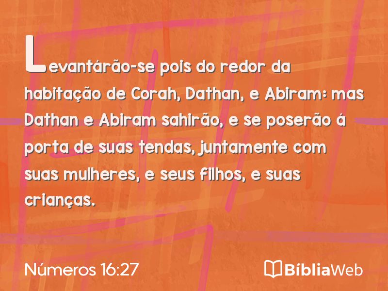 Números 16:27 em imagem para compartilhar