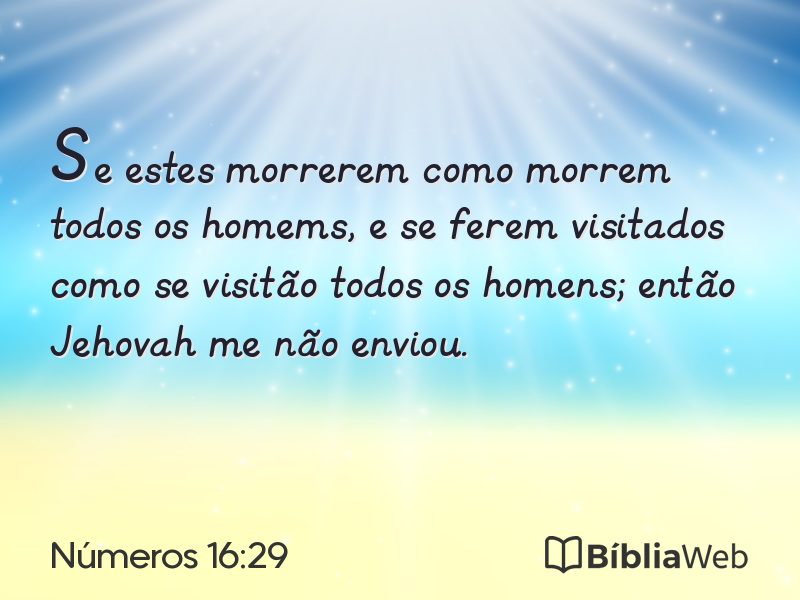 Números 16:29 em imagem para compartilhar