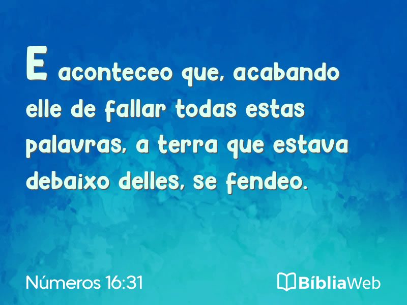 Números 16:31 em imagem para compartilhar