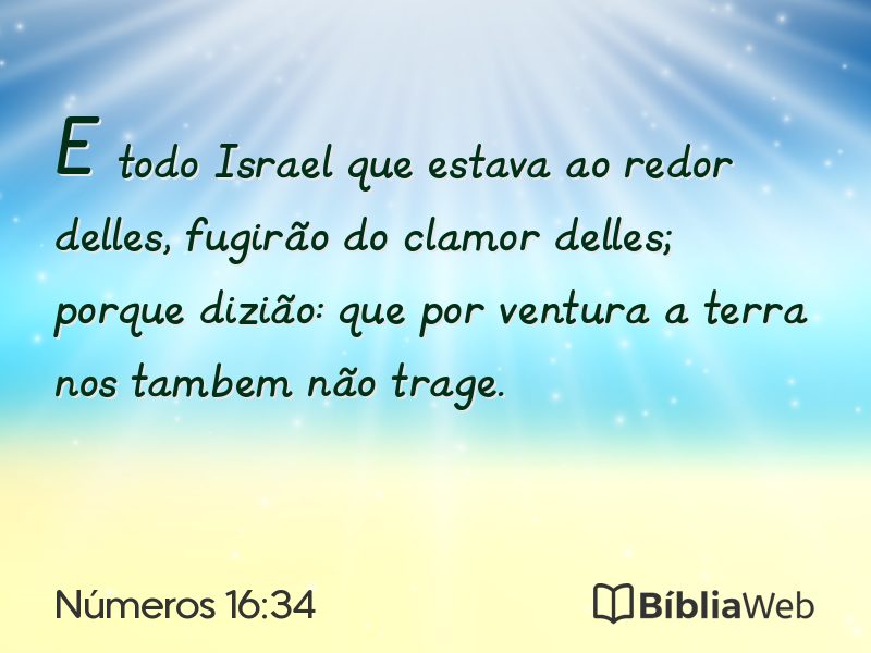 Números 16:34 em imagem para compartilhar