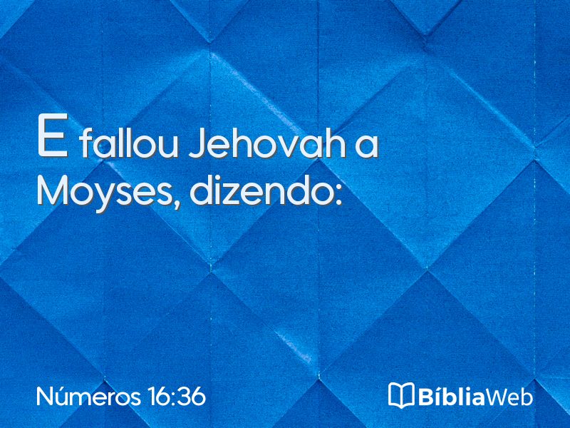 Números 16:36 em imagem para compartilhar