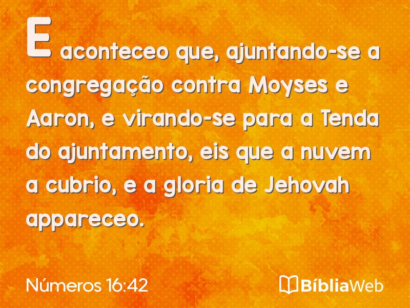 Números 16:42 em imagem para compartilhar