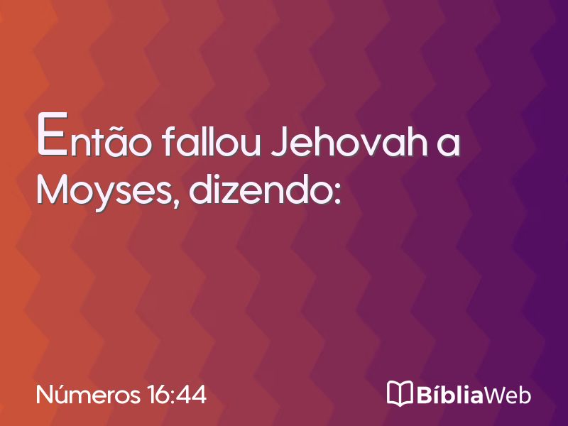 Números 16:44 em imagem para compartilhar