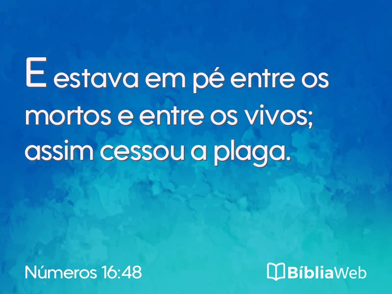 Números 16:48 em imagem para compartilhar