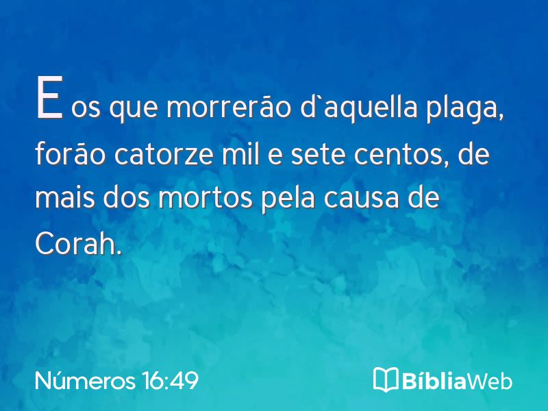 Números 16:49 em imagem para compartilhar