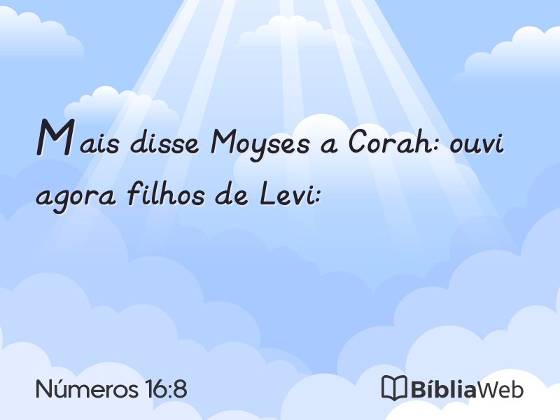 Números 16:8 em imagem para compartilhar