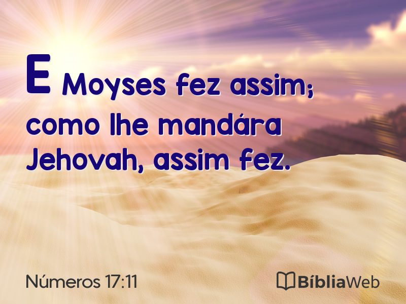 Números 17:11 em imagem para compartilhar