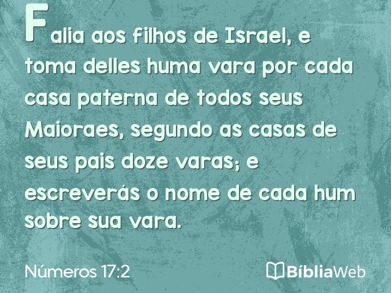 Números 17:2 em imagem para compartilhar