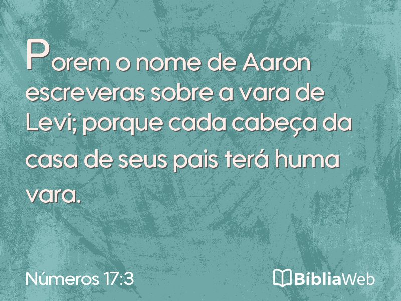 Números 17:3 em imagem para compartilhar