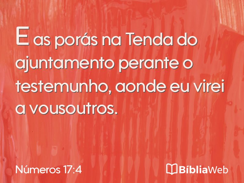 Números 17:4 em imagem para compartilhar