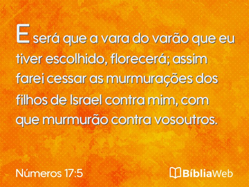Números 17:5 em imagem para compartilhar
