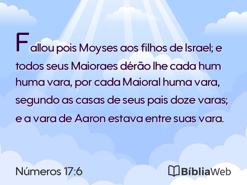 Números 17:6 em imagem para compartilhar