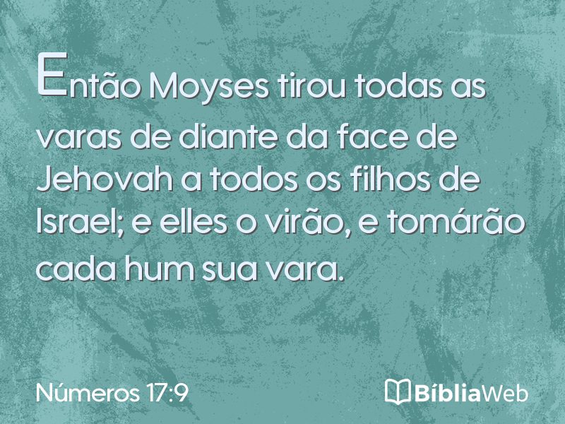 Números 17:9 em imagem para compartilhar
