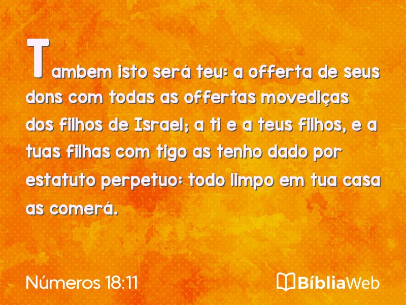 Números 18:11 em imagem para compartilhar