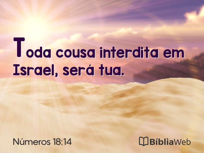 Números 18:14 em imagem para compartilhar