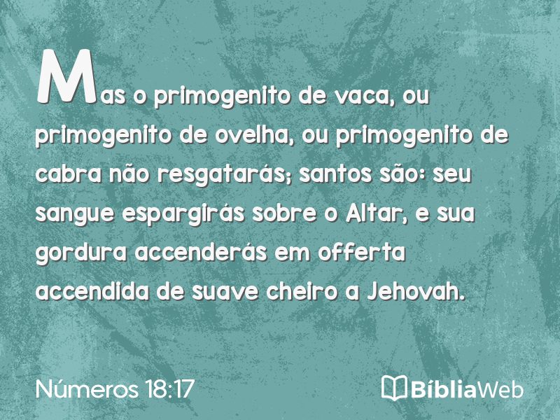 Números 18:17 em imagem para compartilhar