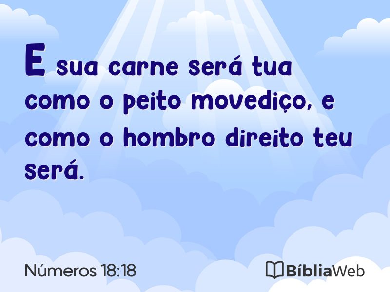 Números 18:18 em imagem para compartilhar