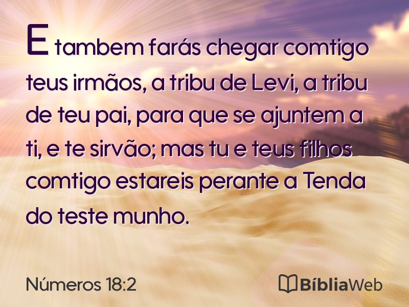 Números 18:2 em imagem para compartilhar