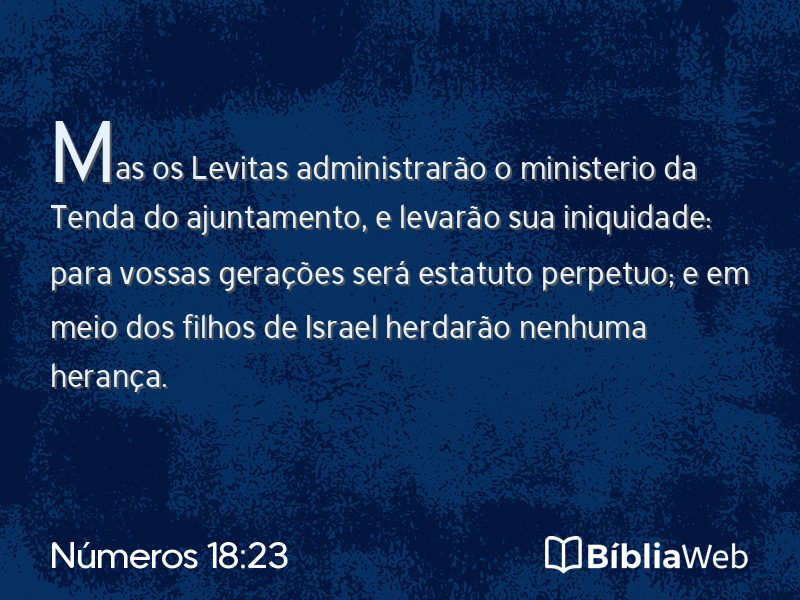 Números 18:23 em imagem para compartilhar