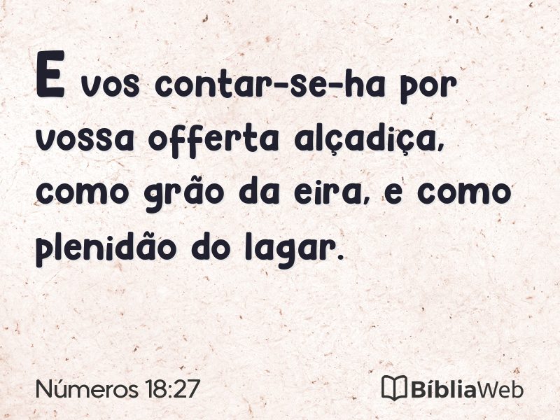 Números 18:27 em imagem para compartilhar