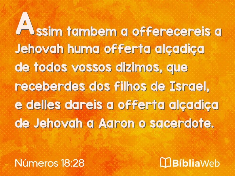 Números 18:28 em imagem para compartilhar