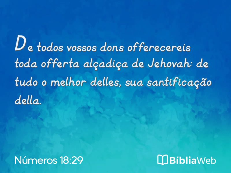 Números 18:29 em imagem para compartilhar