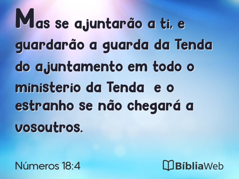 Números 18:4 em imagem para compartilhar