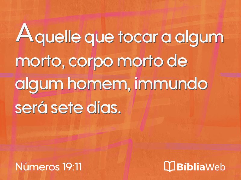 Números 19:11 em imagem para compartilhar