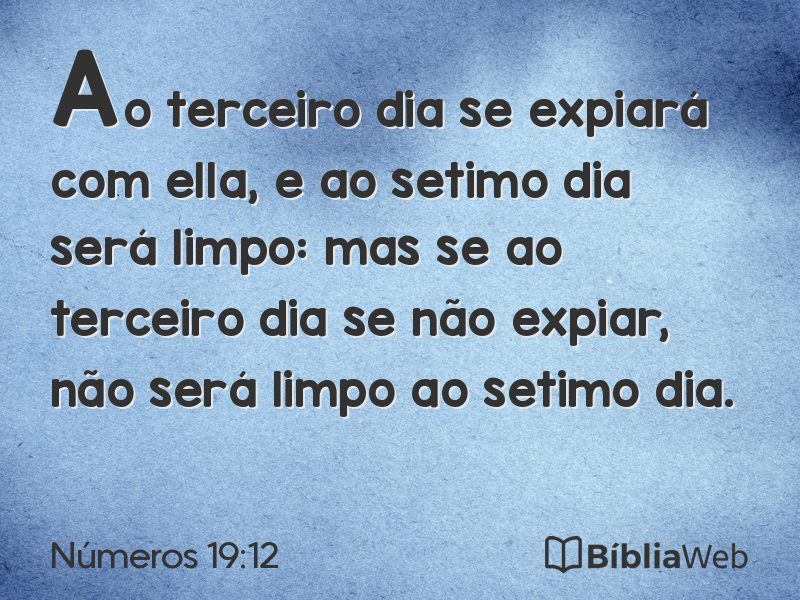 Números 19:12 em imagem para compartilhar