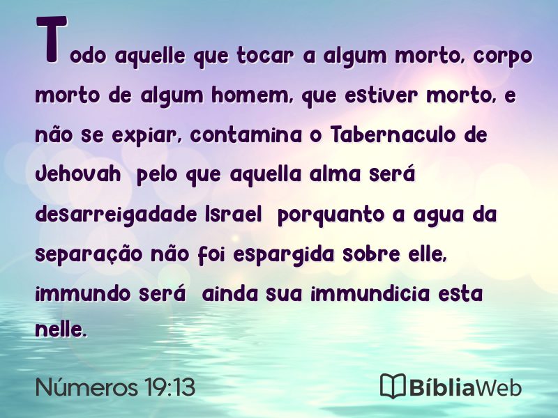 Números 19:13 em imagem para compartilhar