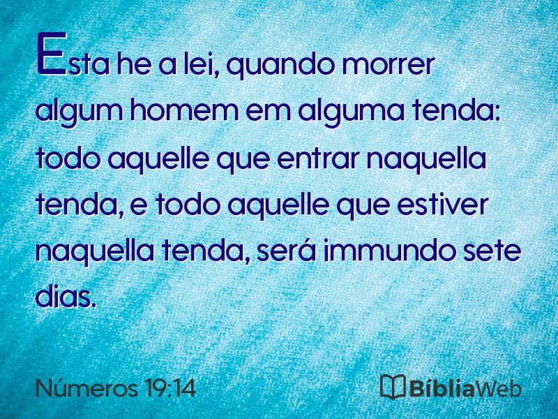 Números 19:14 em imagem para compartilhar