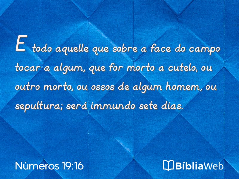 Números 19:16 em imagem para compartilhar