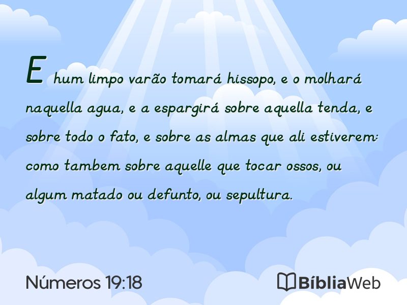 Números 19:18 em imagem para compartilhar