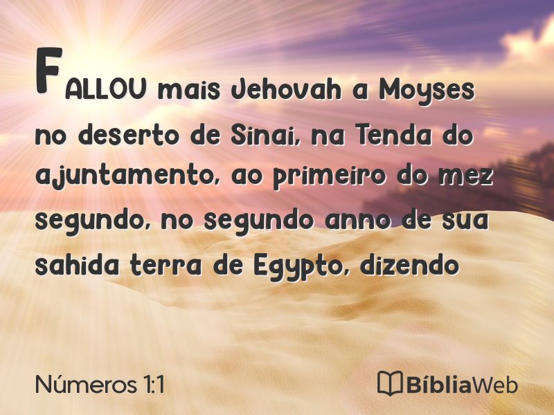 Números 1:1 em imagem para compartilhar