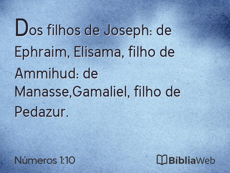Números 1:10 em imagem para compartilhar