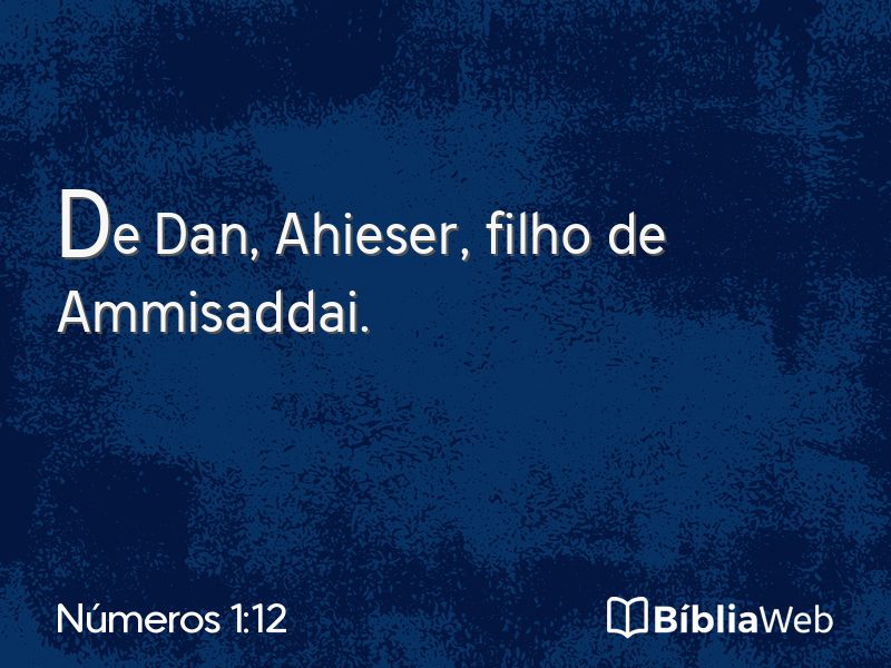 Números 1:12 em imagem para compartilhar