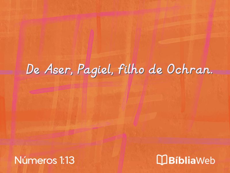Números 1:13 em imagem para compartilhar