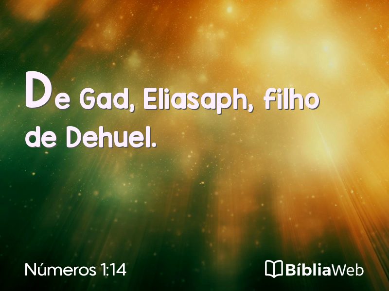 Números 1:14 em imagem para compartilhar