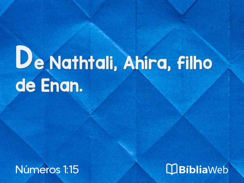 Números 1:15 em imagem para compartilhar